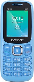 GFive Rose 312 (Dual Sim, 1050 mAh Battery, 1.8 Inches Display, Blue)