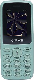 GFive Rose 2163 (Dual Sim, 950 mAh Battery, 1.8 Inches Display, Light Green)