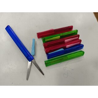Students Portable Scissors With Scale Ruler Office Supplies Paper Cutter 2 in 1 Safety Shear Stationery Mini Folding Sci Students Portable Scissors With Scale Ruler Office Supplies Paper Cutter 2 in 1 Safety Shear Stationery Mini Folding Sci