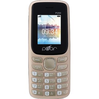                       Pear P200 (Dual Sim, 3000 mAh Battery, 1.8 Inches Display, Gold)                                              