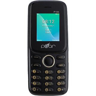                       Pear P100 (Dual Sim, 3000 mAh Battery, 1.8 Inches Display, Black)                                              