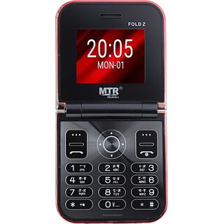                       MTR FOLD Z (Dual Sim, 2000 mAh Battery, 2.4 Inches Display, Red)                                              