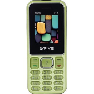 GFive Rose 314 (Dual Sim, 1000 mAh Battery, 1.8 Inches Display, Green) GFive Rose 314 (Dual Sim, 1000 mAh Battery, 1.8 Inches Display, Green)