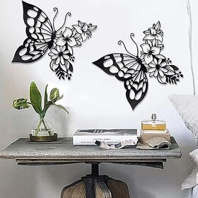blind shop 2PCS Butterfly Decoration Wall Art Boho Wall Home Decor Hanging Appearance Wall Decor Metal Hanging Butterfly