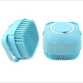 Silicone Bath Body Scrubber Brush with shower gel storage Multi colour