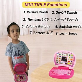 Kaash collections Educational Laptop Toy with Led Light  Music Effect Number  Alphabet Charts Learning Toy Return Gift