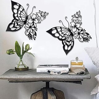 blind shop 2PCS Butterfly Decoration Wall Art Boho Wall Home Decor Hanging Appearance Wall Decor Metal Hanging Butterfly