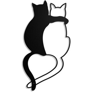 BLIND SHOP Home Cat Metal Wall Decor Iron Cat Wall Art Cute Cats Wall Decor Signs for Living Room Bedroom Kitchen Office