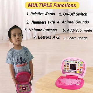 Kaash collections Educational Laptop Toy with Led Light Music Effect Number Alphabet Charts Learning Toy Return Gift Kaash collections Educational Laptop Toy with Led Light Music Effect Number Alphabet Charts Learning Toy Return Gift