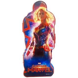                       Mannat marvel women blue Printed Theme Shape Double Layer Pencil Box with Gift Pencil,Eraser and Scale(Pack of 1)                                              