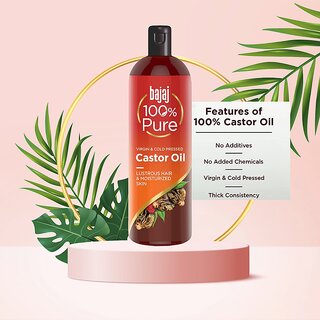                       Bajaj Virgin And Cold Pressed Pure Castor Oil 200ml                                              