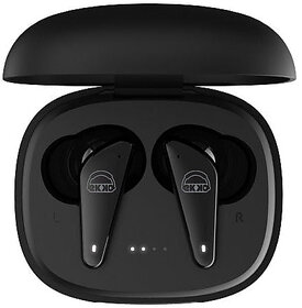 EKKO Earbeats T09: Mic, ENC Call Noise Cancellation, 40H Playtime, 10MM Driver, Twin Connect, Maxx Bass, Water Resistance (Black)