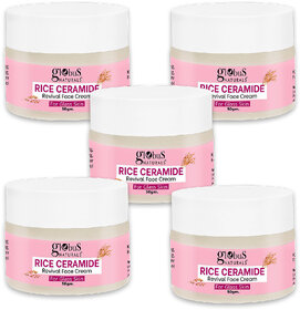 Globus Natural Rice Ceramide Revival Face Cream, For Korean Glass Skin, 50 gm ( pack of 5 )