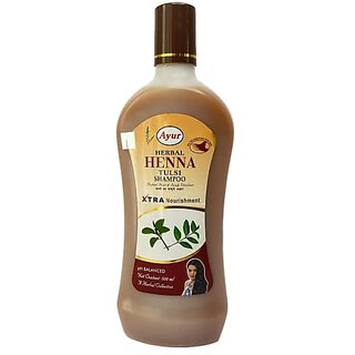                       Ayur Herbal HENNA TULSI SHAMPOO 500 ML                                              