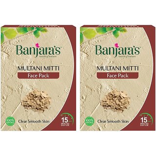 Banjaras Touch Of Nature Multani Mitti Face Pack 100gm Pack Of 2 Banjaras Touch Of Nature Multani Mitti Face Pack 100gm Pack Of 2