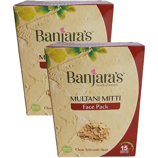                       Banjaras Multani Mitti Face Pack 100gm Pack Of 2                                              