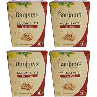 Banjaras Multani Mitti Face Pack 100gm Pack Of 4 Banjaras Multani Mitti Face Pack 100gm Pack Of 4