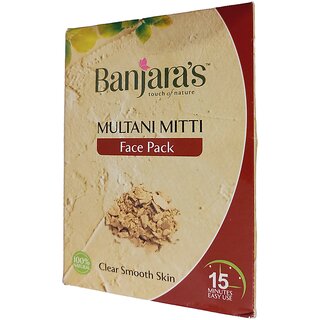 Banjaras Multani Mitti Face Pack Clear Smooth Skin 100gm Banjaras Multani Mitti Face Pack Clear Smooth Skin 100gm