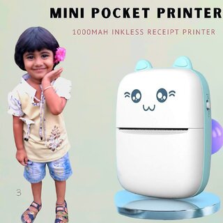 Kaash collections Mini Bluetooth Thermal Label Printer, Cartoon Label Printer Inkfree Photo Printer for Android iOS Kaash collections Mini Bluetooth Thermal Label Printer, Cartoon Label Printer Inkfree Photo Printer for Android iOS