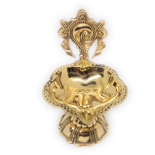 Brass Jyot / Jot Batti Diya Stand With Shankh Chakra Design Diya For Puja, Deep, Deepak, Diwali Festival Decoration Brass Jyot / Jot Batti Diya Stand With Shankh Chakra Design Diya For Puja, Deep, Deepak, Diwali Festival Decoration