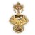 Brass Jyot / Jot Batti Diya Stand With Shankh Chakra Design Diya For Puja, Deep, Deepak, Diwali Festival Decoration