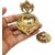 Brass Jyot / Jot Batti Diya Stand With Shankh Chakra Design Diya For Puja, Deep, Deepak, Diwali Festival Decoration