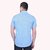 Roundfeet Men's Half Sleeve Cotton Spread Collar Shirt  (Sky Blue)