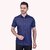 PrintCultr Men's Half Sleeve Cotton Spread Collar Shirt  (Navy Blue)