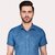 PrintCultr Men's Half Sleeve Cotton Spread Collar Shirt  (Light Royal Blue)