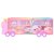 MANNAT Train Shape Pencil Box with Space ThemeSturdy Movable WheelsToy Train Space Theme Pencil Box(Set of 1, pink