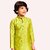 Roundfeet Boys Solid Pure Silk Kurta and Pyjama Set (Light Green)