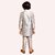Roundfeet Boys Solid Pure Silk Kurta and Pyjama Set (Grey)