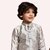 Roundfeet Boys Solid Pure Silk Kurta and Pyjama Set (Grey)
