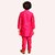 Roundfeet Boys Solid Pure Silk Kurta and Pyjama Set (Red)