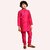 Roundfeet Boys Solid Pure Silk Kurta and Pyjama Set (Red)