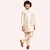 Roundfeet Boys Solid Pure Silk Kurta and Pyjama Set (Blue)