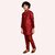 Roundfeet Boys Solid Pure Silk Kurta and Pyjama Set (Maroon)