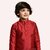 Roundfeet Boys Solid Pure Silk Kurta and Pyjama Set (Maroon)
