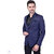 Roundfeet Men Solid Tuxedo Style Formal Blazer (Blue)