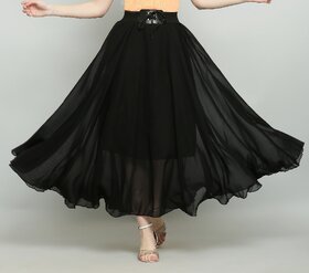 Raabta Black Plain Skirt