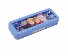 Mannat Puzzle Plastic Pencil Box With Puzzle game And NumberLock ,frozen Art Plastic Pencil Box(Set of 1,blue)