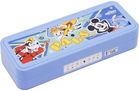 Mannat Puzzle Plastic Pencil Box With Puzzle game And NumberLock,Mickey Art Plastic Pencil Box(Set of 1,Green)