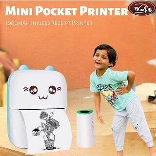 Kaash collections Mini Bluetooth Thermal Label Printer, Cartoon Label Printer Inkfree Photo Printer for Android iOS Kaash collections Mini Bluetooth Thermal Label Printer, Cartoon Label Printer Inkfree Photo Printer for Android iOS