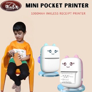 Kaash collections Mini Bluetooth Thermal Label Printer,Cartoon Label Printer Inkfree Photo Printer for Android iOS Kaash collections Mini Bluetooth Thermal Label Printer,Cartoon Label Printer Inkfree Photo Printer for Android iOS