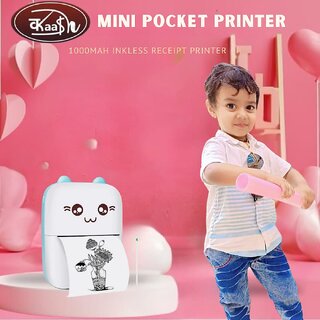 Kaash collections Mini Bluetooth Thermal Label Printer, Cartoon Label Printer Inkfree Photo Printer for Android iOS Kaash collections Mini Bluetooth Thermal Label Printer, Cartoon Label Printer Inkfree Photo Printer for Android iOS