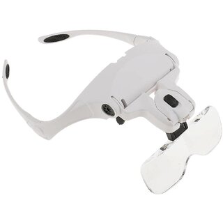                       STAR MAGIC 5 Lens Headset Magnifying Glass LED Lamp for Eyelash Extension Microblading                                              