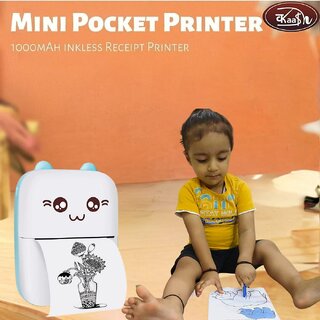 Kaash collections Mini Bluetooth Thermal Label Printer, Cartoon Label Printer Inkfree Photo Printer for Android iOS Kaash collections Mini Bluetooth Thermal Label Printer, Cartoon Label Printer Inkfree Photo Printer for Android iOS