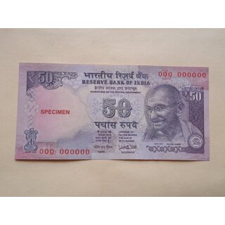                       fifty rupees specimen note  unc conditon                                              