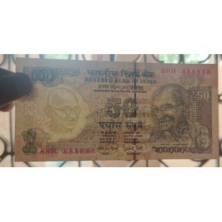                       fifty rupees 888888 unc condition                                              
