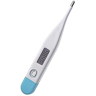                       Waterproof Digital Thermometer - Oral  Underarm Temperature - Fahrenheit  Celsius Thermometer(Orange)                                              